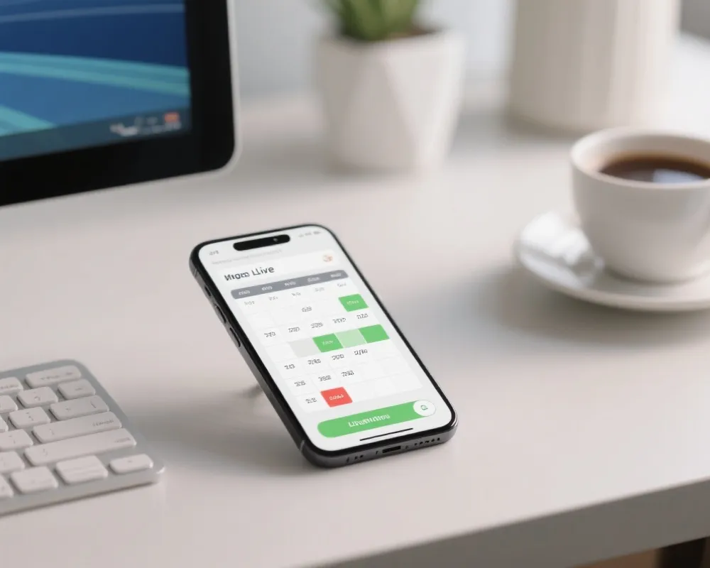 移动端赛事提醒功能示意图